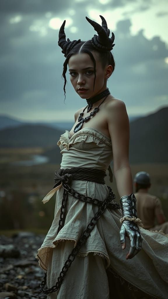 Yolandi Visser as Frankenstein's Bride in Steampunk Landscap...