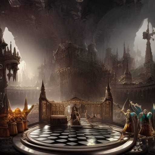 Epic Wizard Chess in Underground Ruins