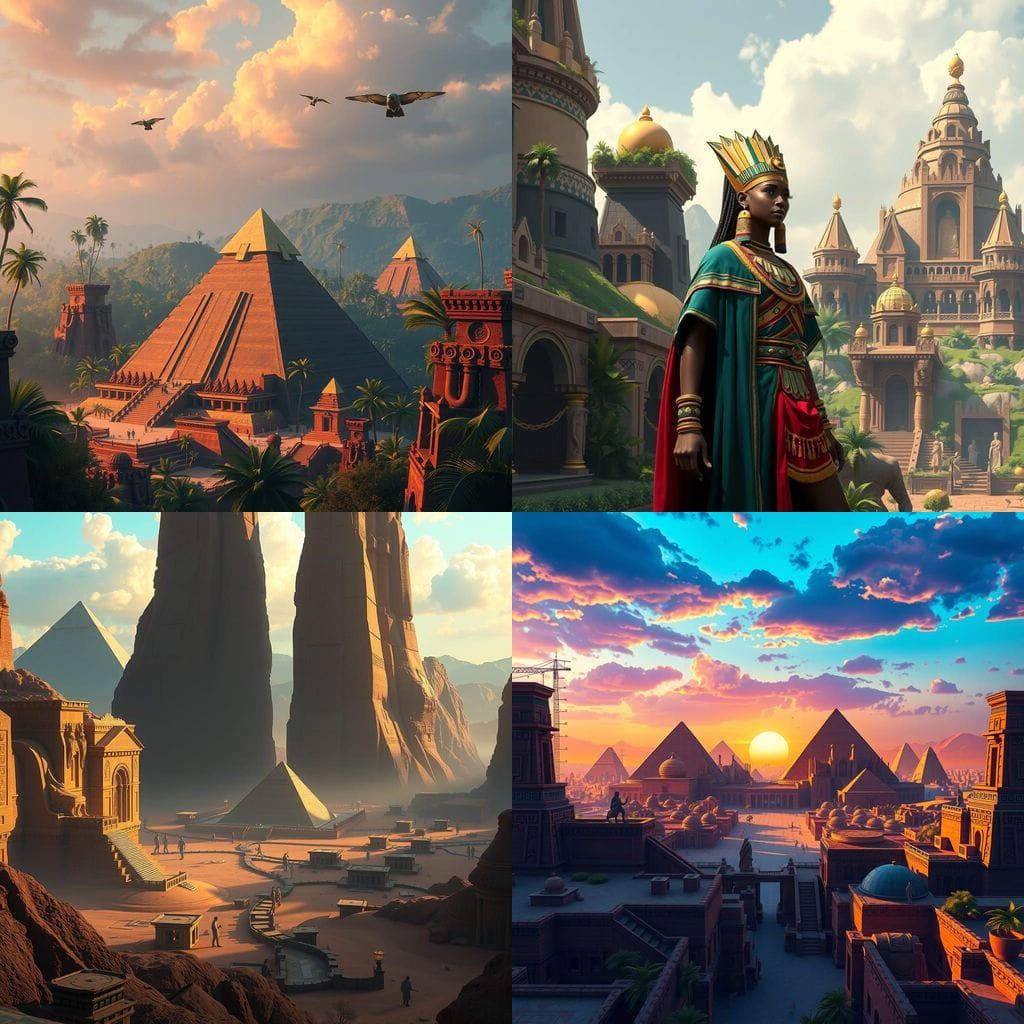 Kush Nubia Kingdom: Fantasy Concept Art