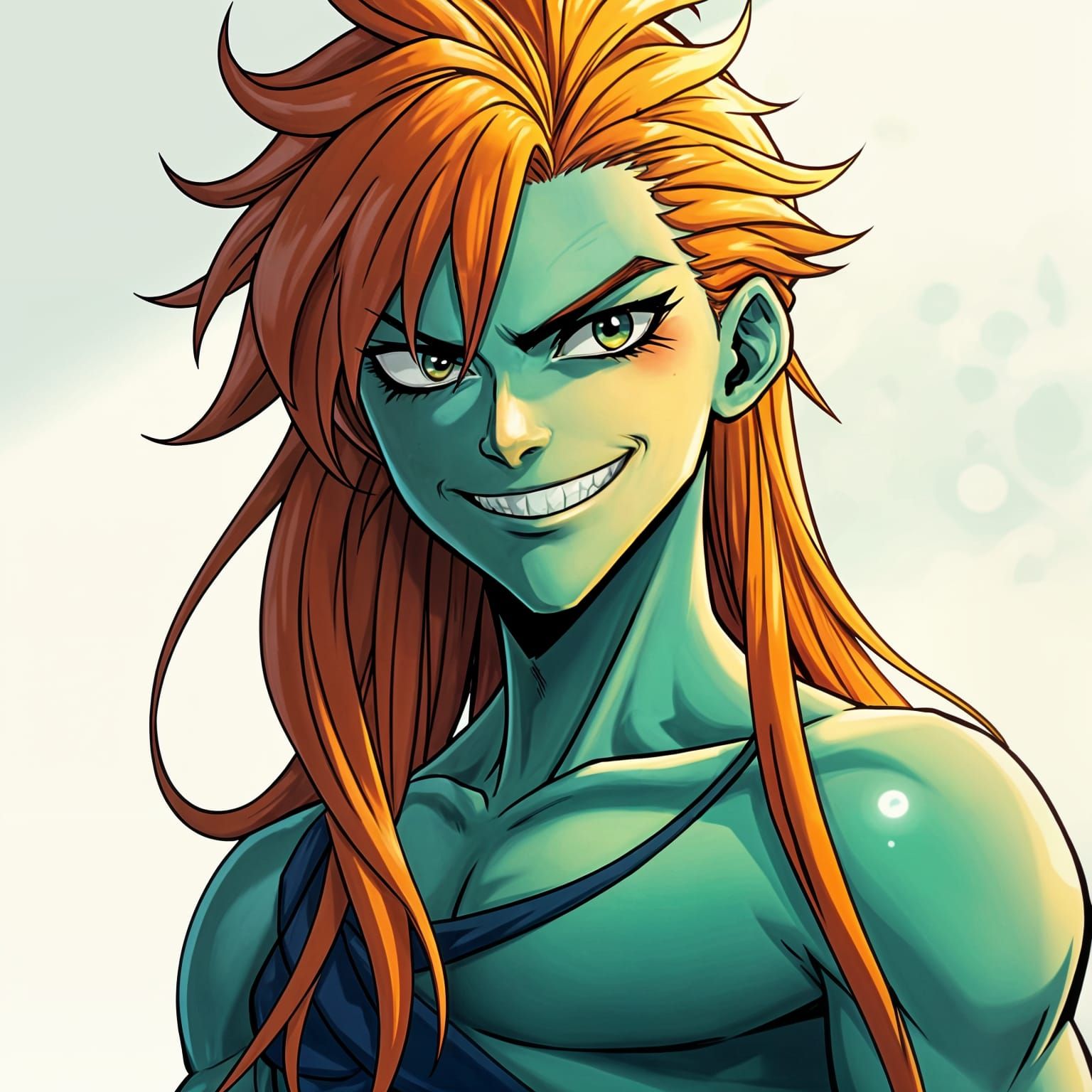 Ethereal Demon in Vibrant Hues