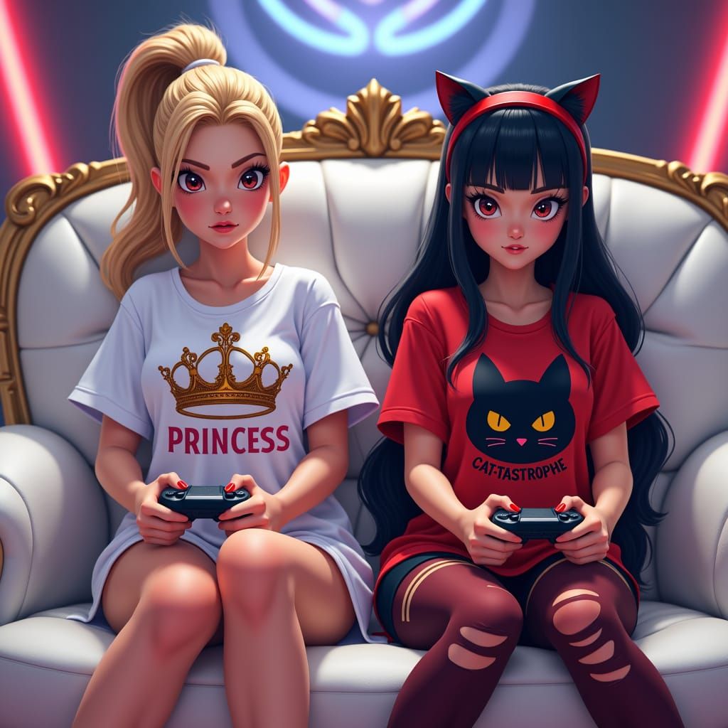 Adora Confronts Catra in Futuristic Royal Game Room