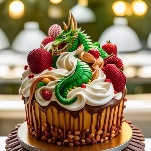Dragon cake - Stable Diffusion XL