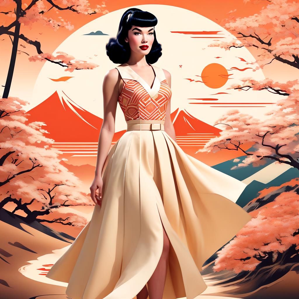 Stunning Betty Bombshell fantasy scene.