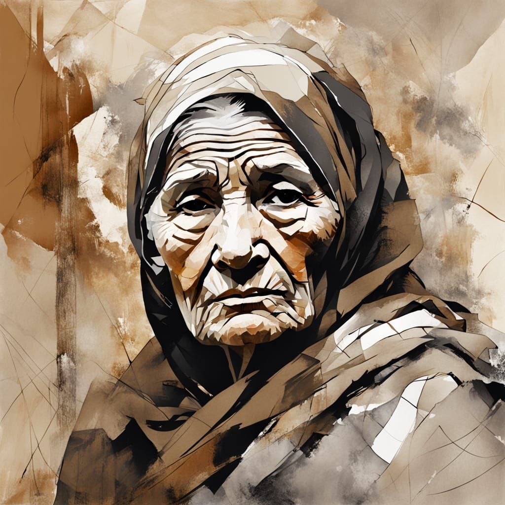 Medieval Peasant Woman Portrait in Downton Style