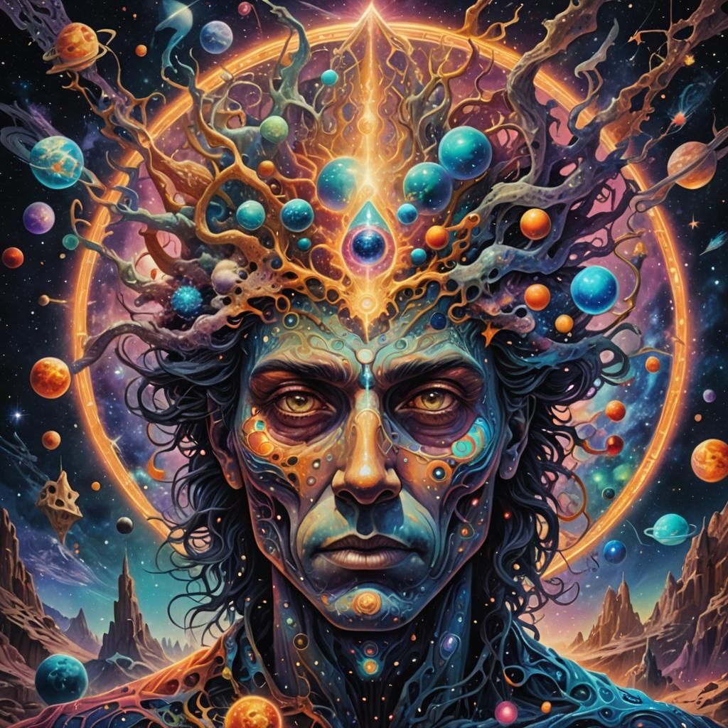 Disturbing Cosmic Scene in Holographic Astral Style