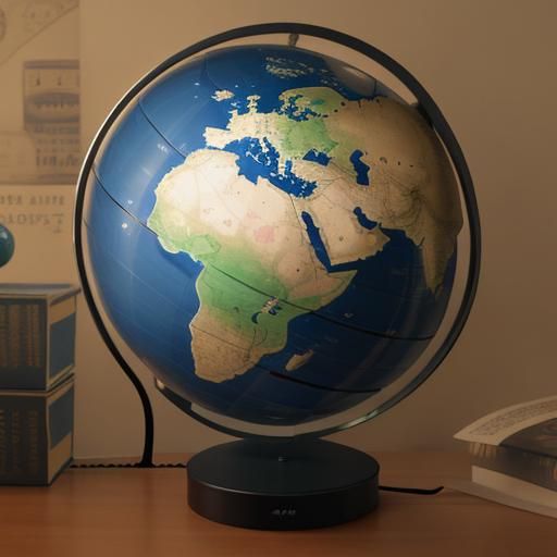 Glowing Globe Lamp Radiating Soft Light