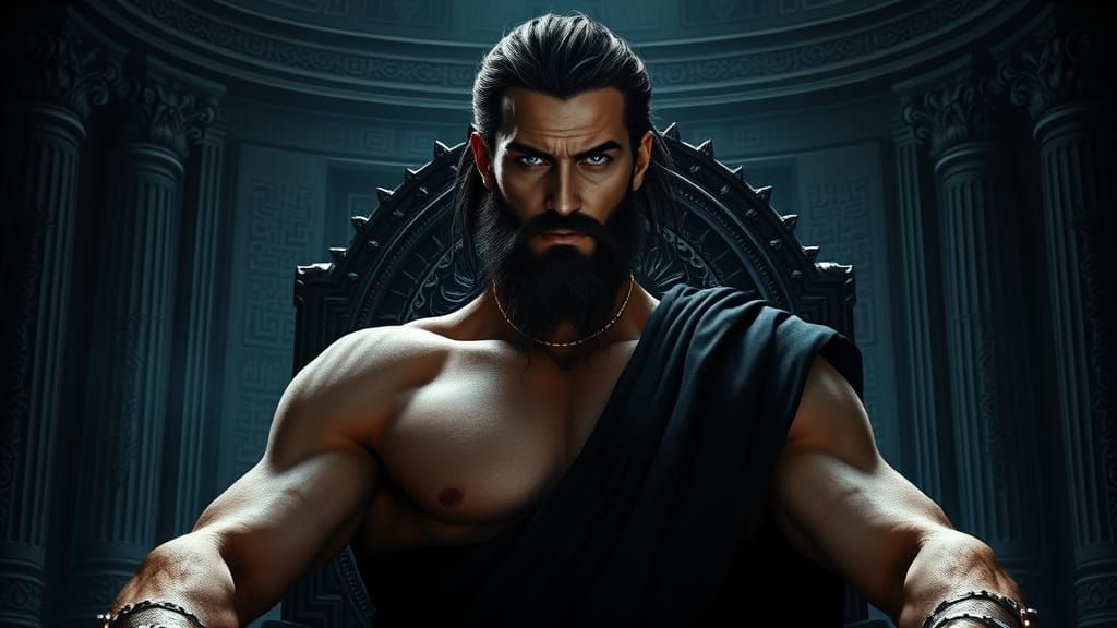 Hades, Olympian God of the Underworld, in Digital Art