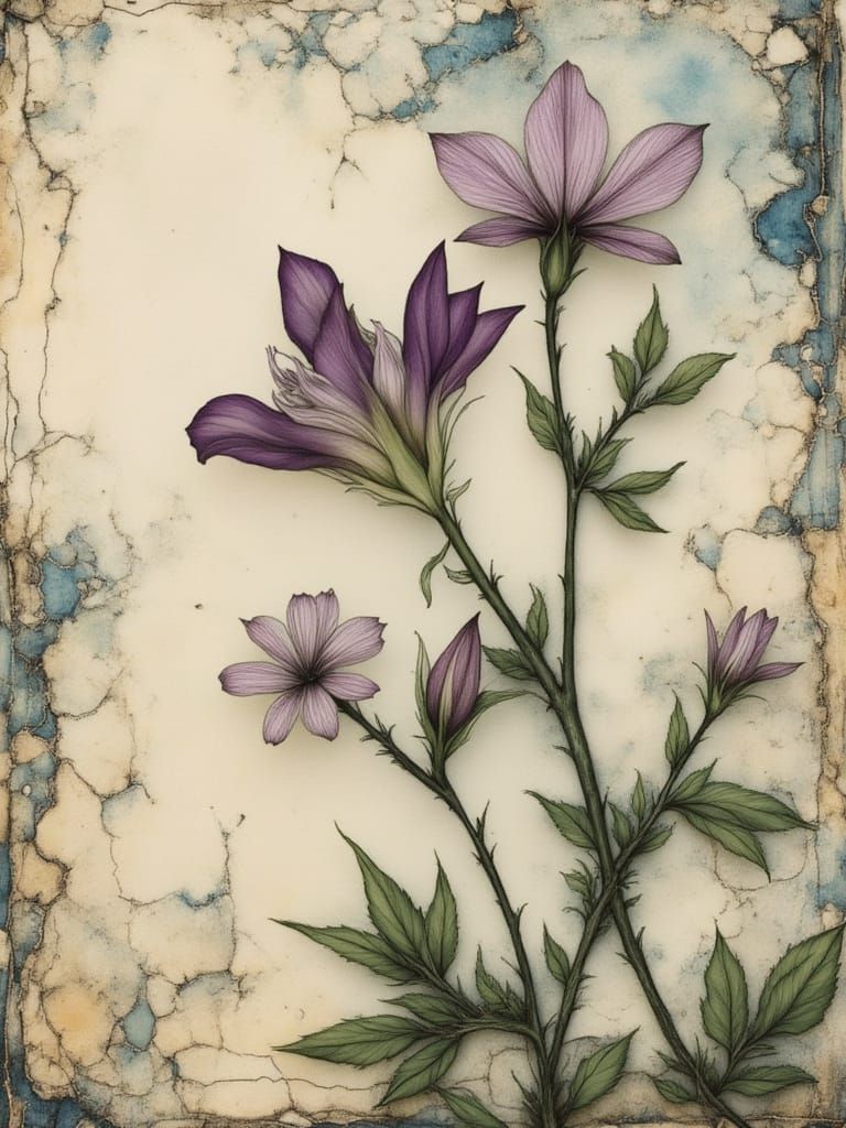 Surreal Floral Study in Weathered Splendor