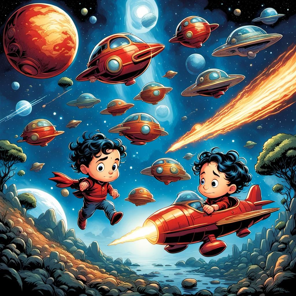 Little Einsteins in Comic Book Art Style