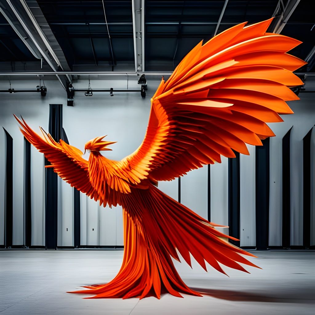 Origami Phoenix Inspired by Ai Weiwei's Style