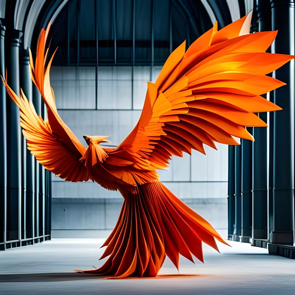 Origami Phoenix Bird Inspired by Paper Art