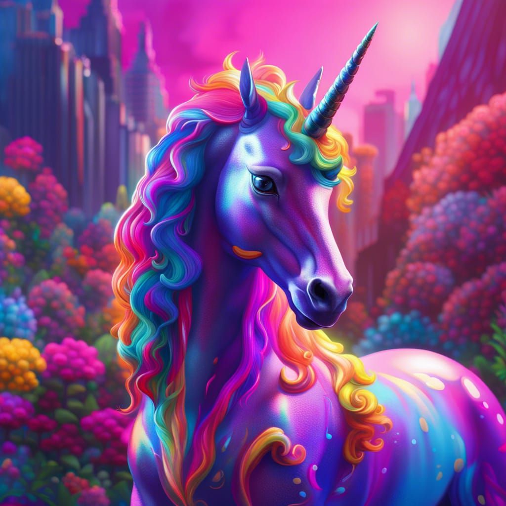 colorful unicorn of peace