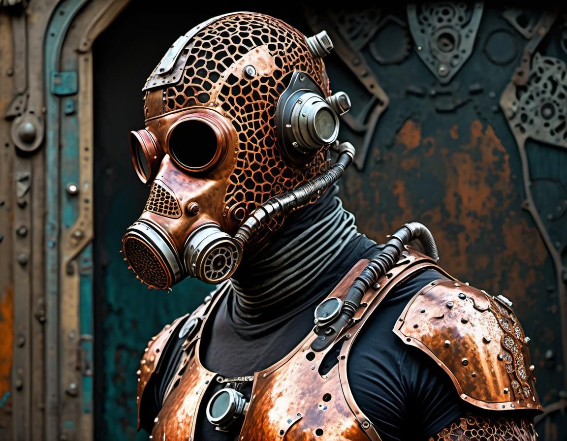 HAZMAT Suit in Postapocalyptic Steampunk Style