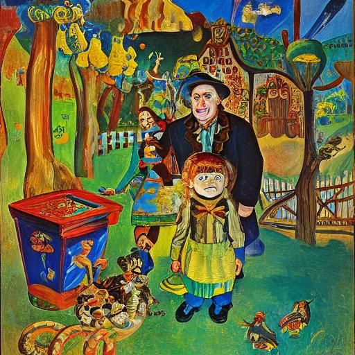 Hansel and Gretel's Surreal Chocolate Factory Adventure