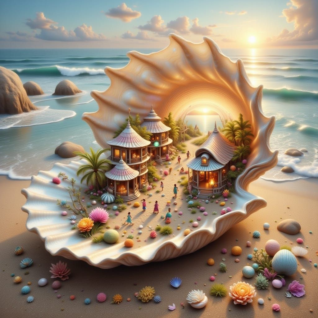 Holographic Clam Shell Micro-Village