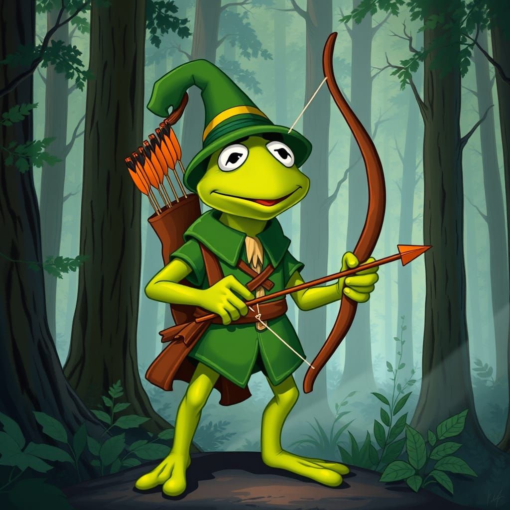 Kermit the Frog as Robin Hood