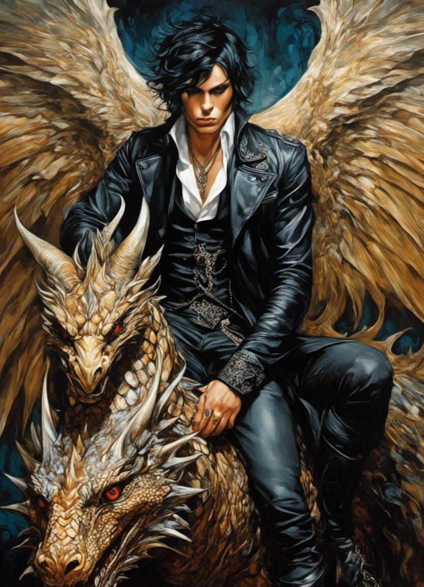 Dragon Rider Portrait in Fantasycore Style