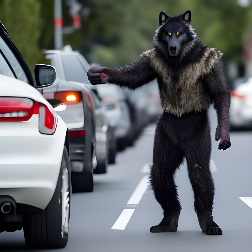 Detailed Werewolf Hand Close-Up
