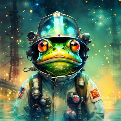 Frog as Firefighter Generated by AI