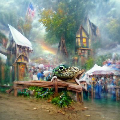 Frog Enjoys Renaissance Fair in Ethereal Style