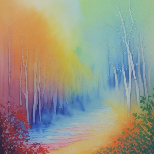 Inner Peace in Gouache Style Impressionist Painting