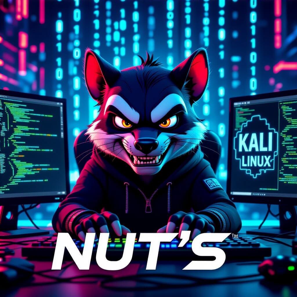 Tasmanian Devil Hacker in Cyberpunk Style