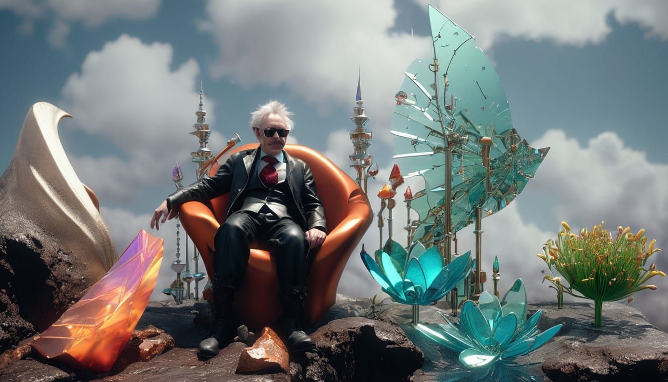 3D above view beautiful solarpunk aetherpunk idyllic utopian...