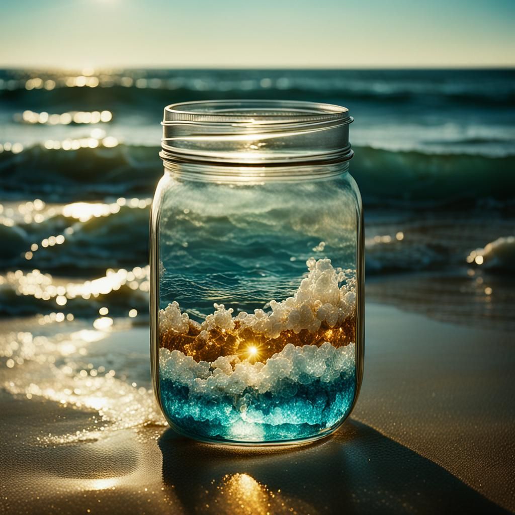 Ocean in Crystal Jar: Cinematic Film Still