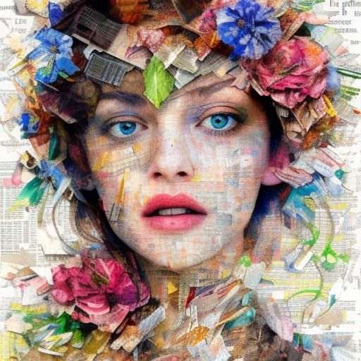 Collage frorn Fragments of Newspaper, Foto