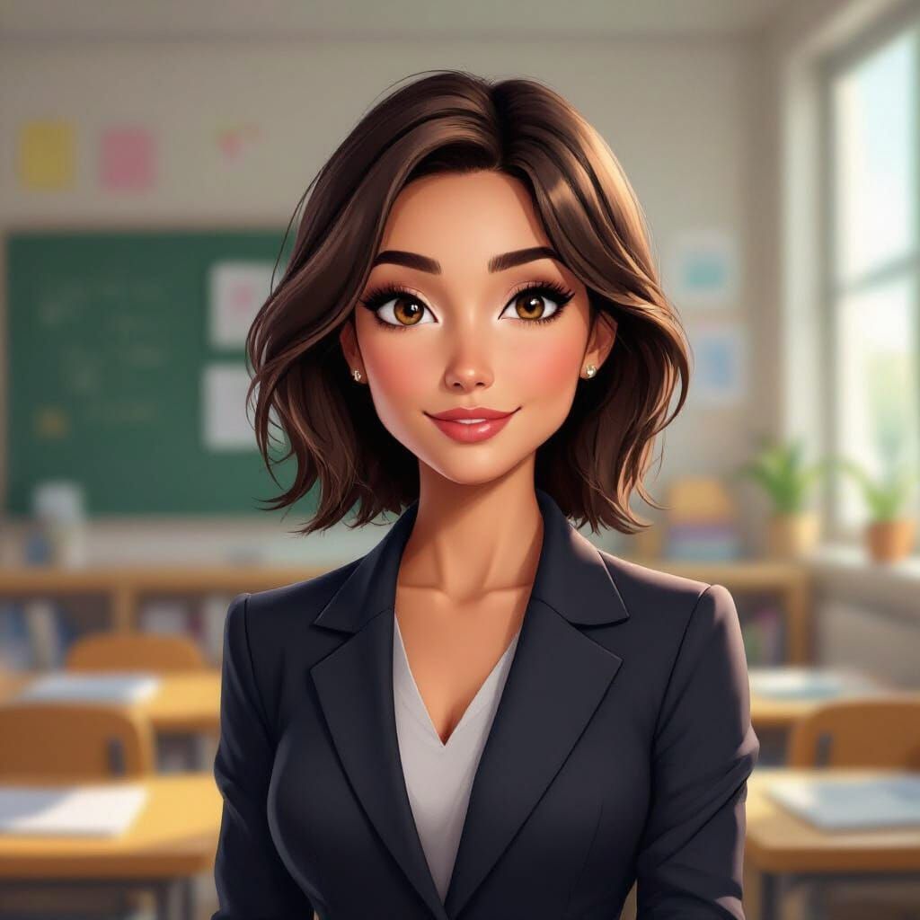Classroom Avatar: 45-Year-Old Woman with Bob Hair