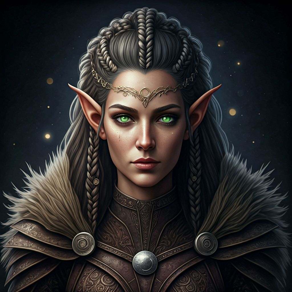 Fantasy Elf Archer in Druidic Circle