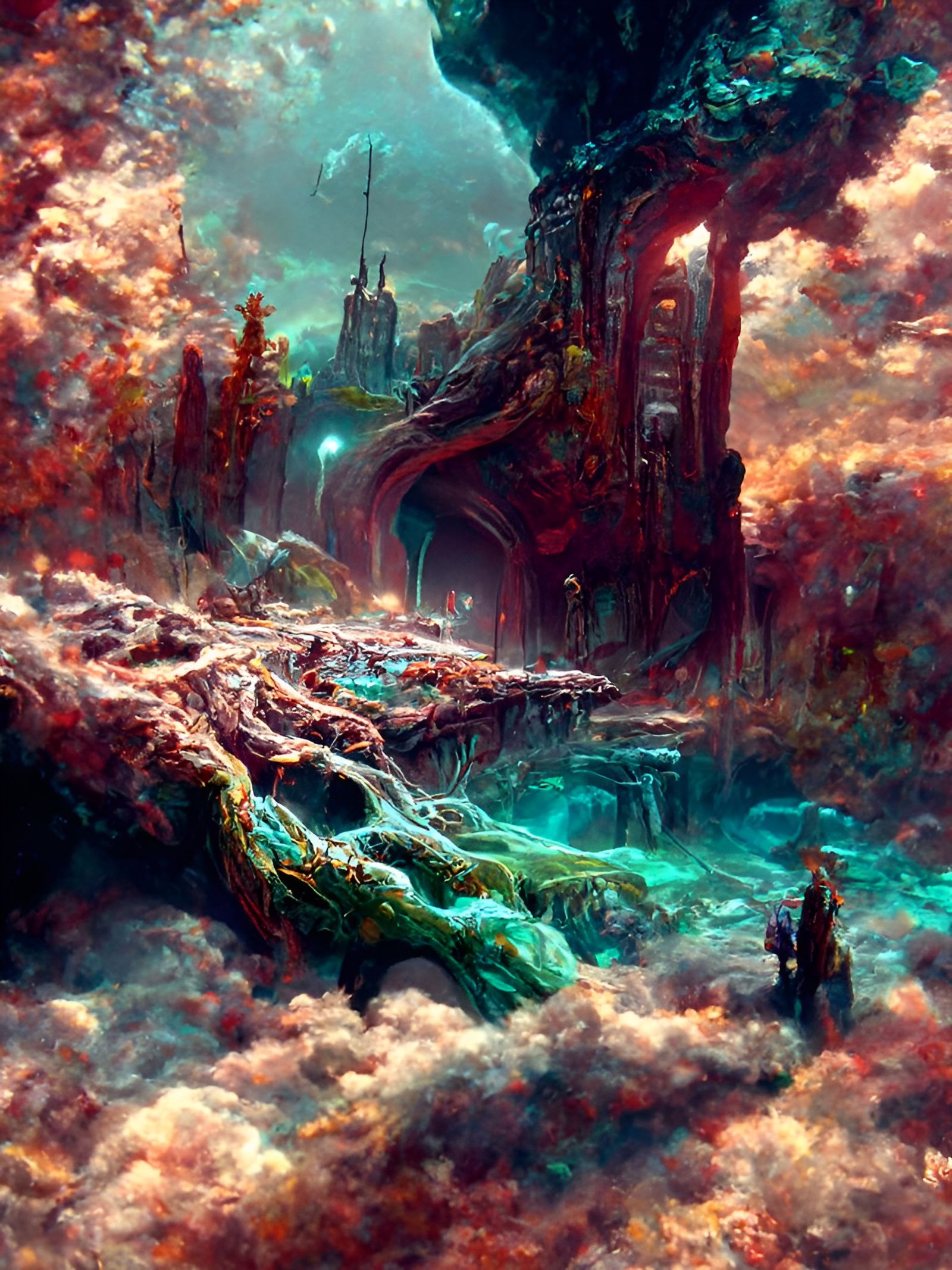 Verdant Landscape by Rutkowski, Amaringo, and Kinkade