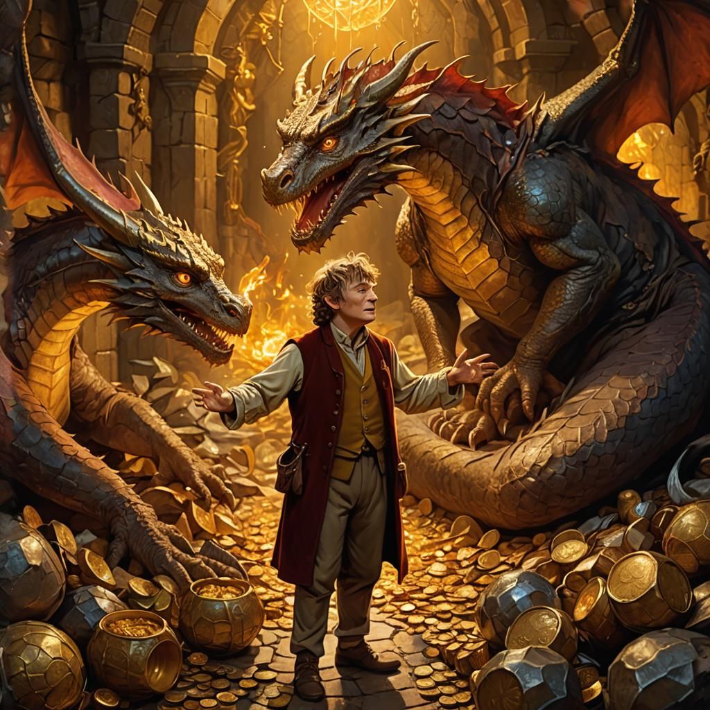 Bilbo and Smaug: A Tense Conversation