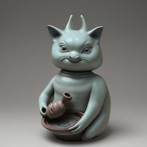 Surreal Animal in Eccentric Clay Pottery