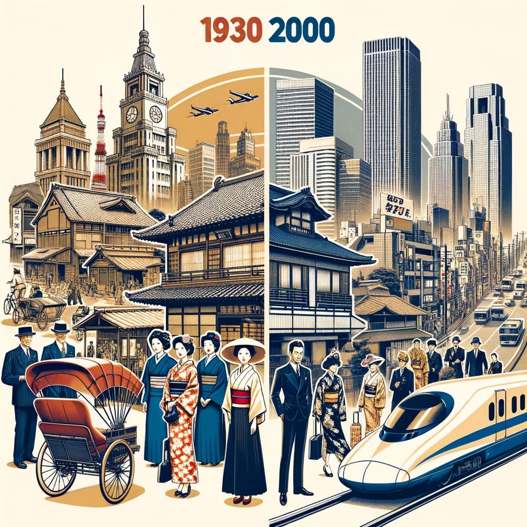 Tokyo Through Time: A Collage of Eras