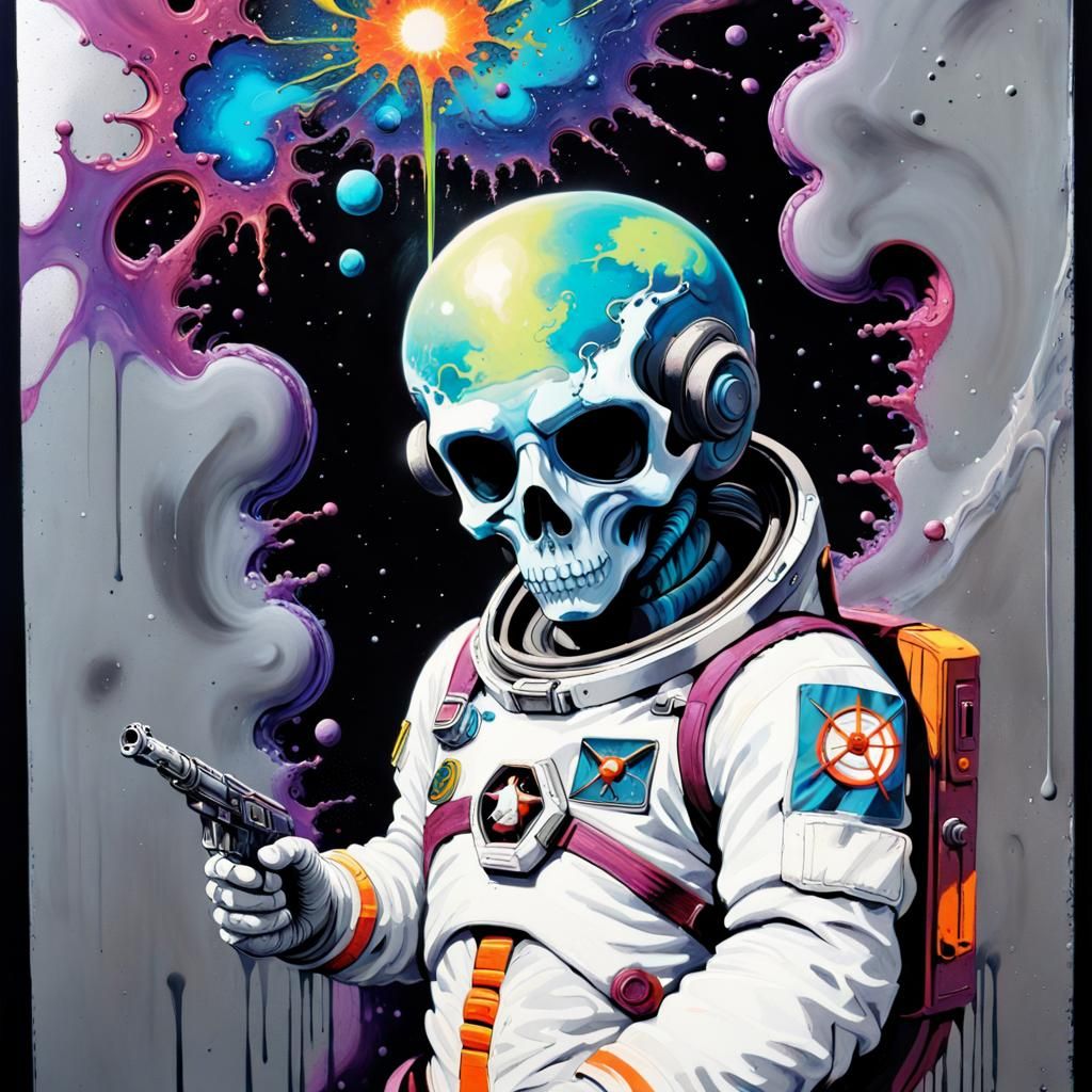 Space Madness in Graffiti Splash Art
