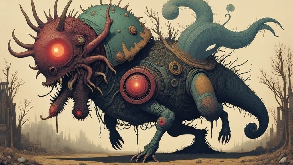 Cyborg Kaprosuchus Rampages Through Future City