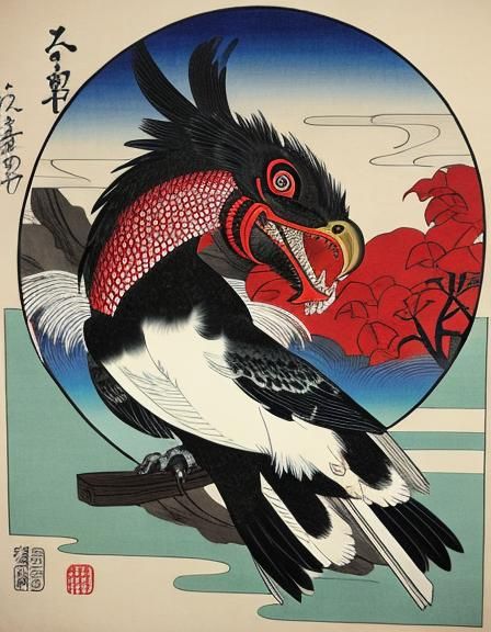 Ukiyo-e Warrior in the Style of Yoshitoshi