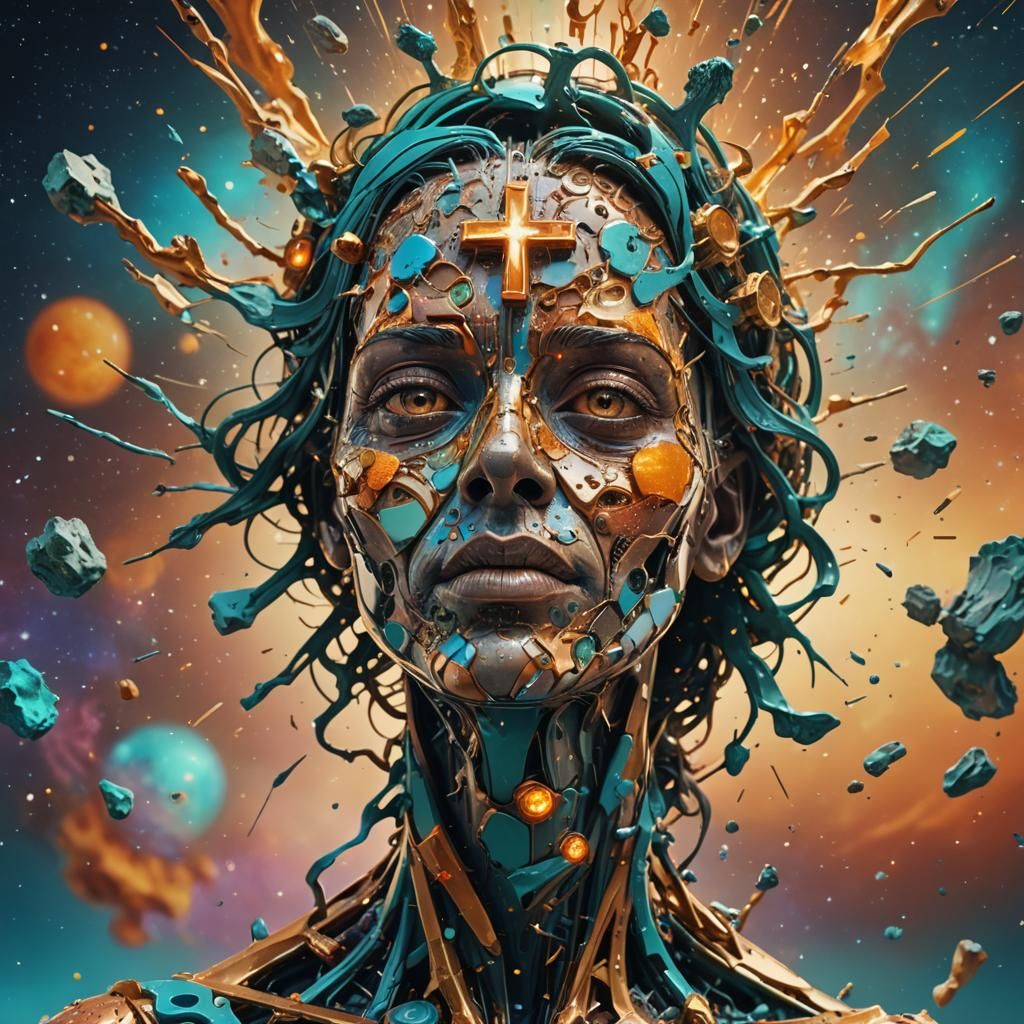 Life-Giving Cross: Hyperrealistic Concept Art