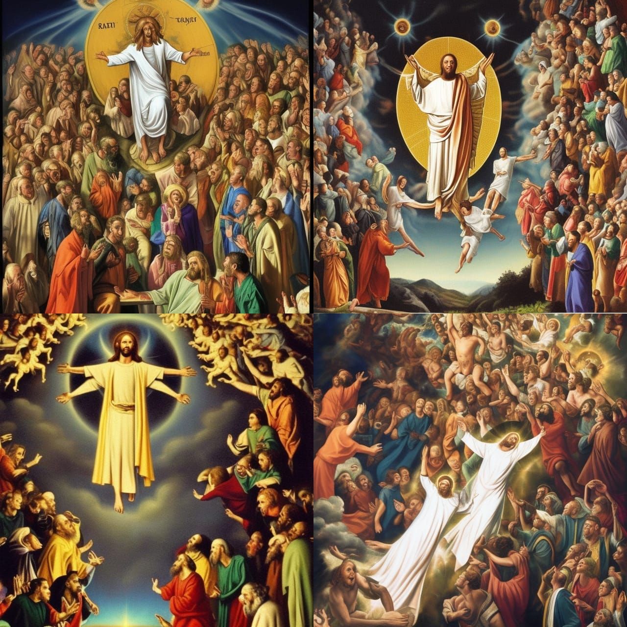 The Rapture: Saints Ascending to Meet Jesus