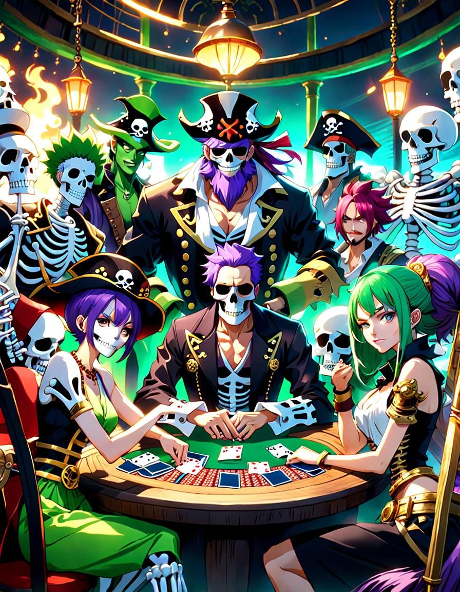One Piece Style Anime Poker Game