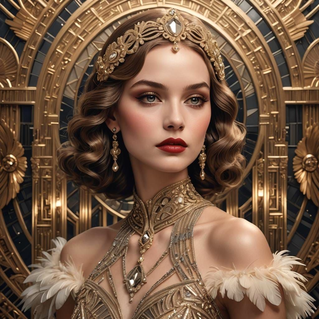 Art Deco flapper girl (princess)