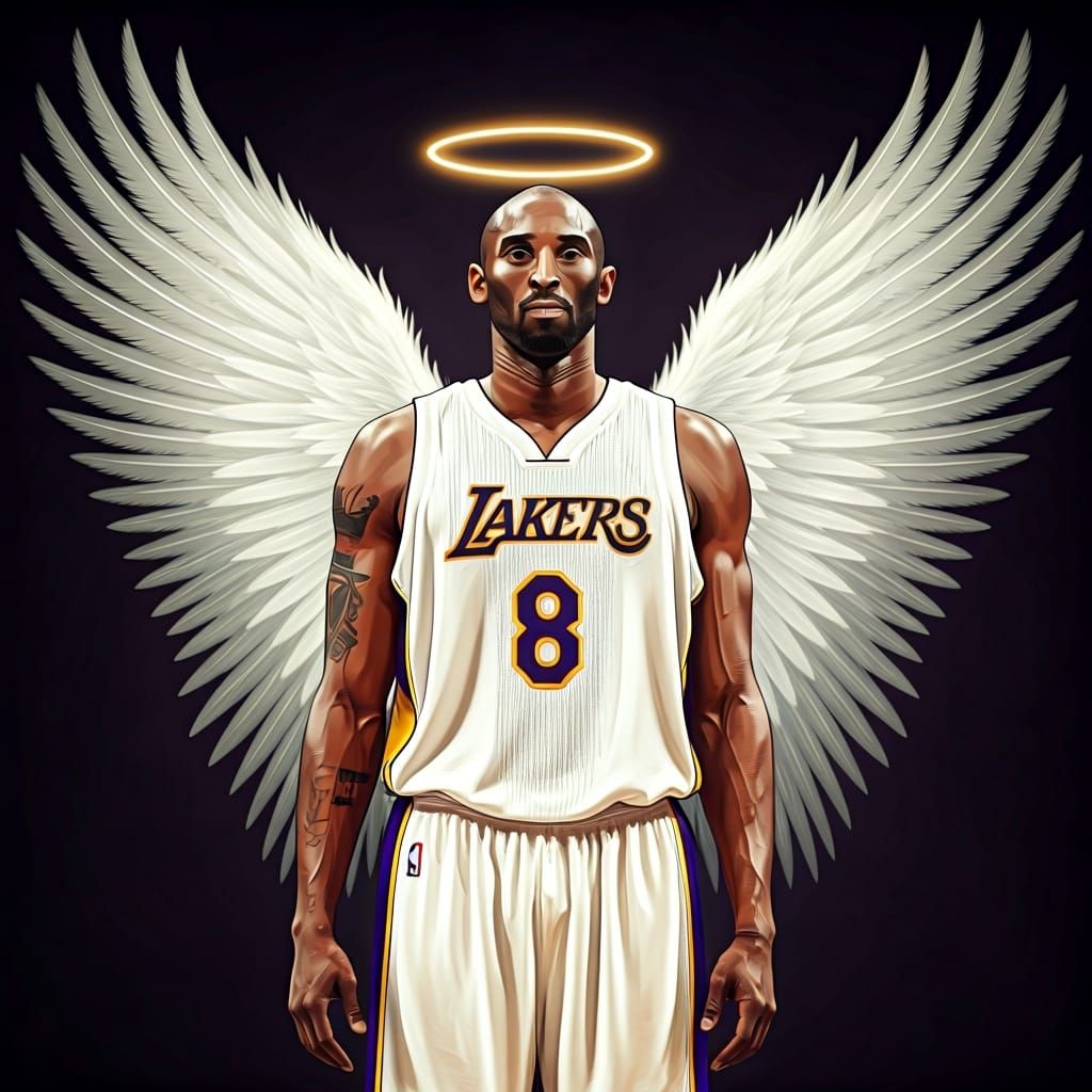 Kobe Bryant: Ethereal Tribute in Gold