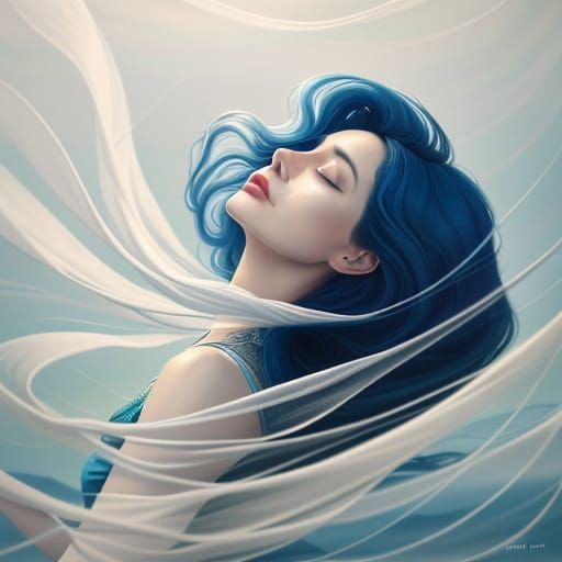 Surreal Woman in Ethereal Dreamscapes