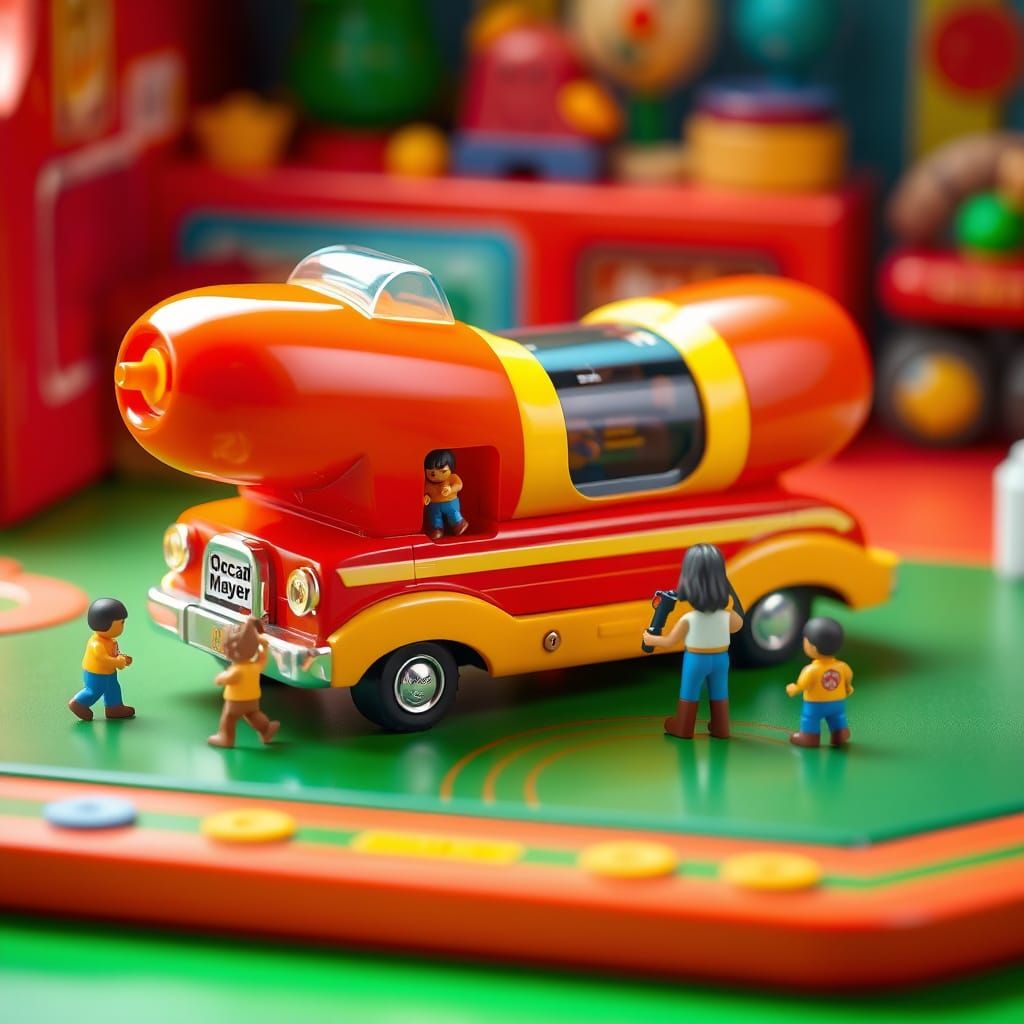 Miniature Oscar Mayer Wienermobile Playset with Minecraft Fi...