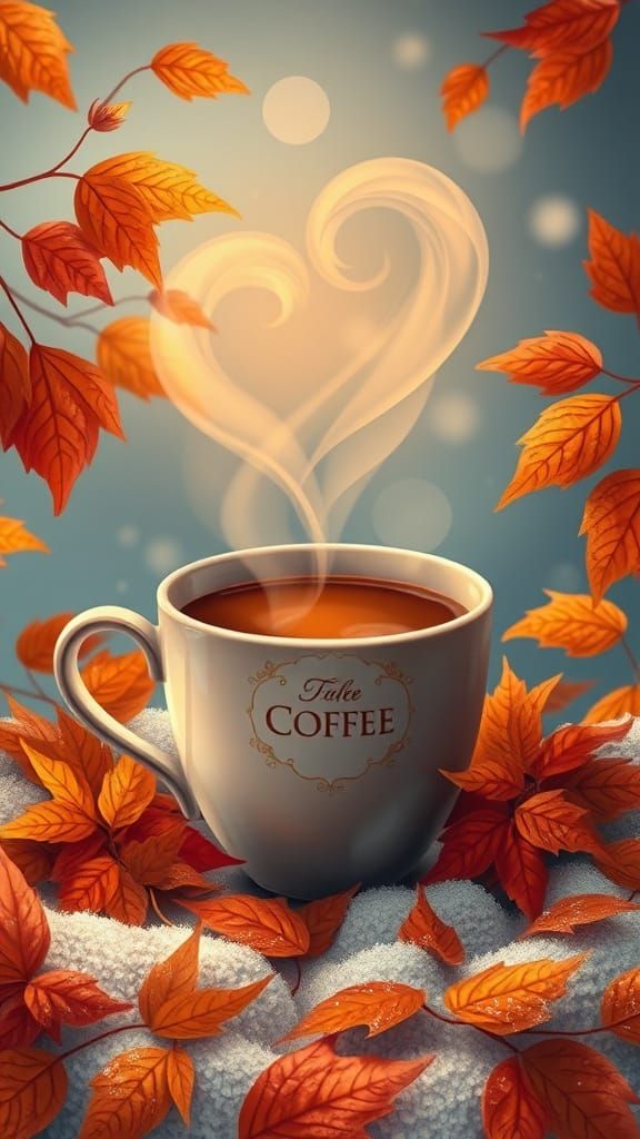 a cup of coffee with a heart