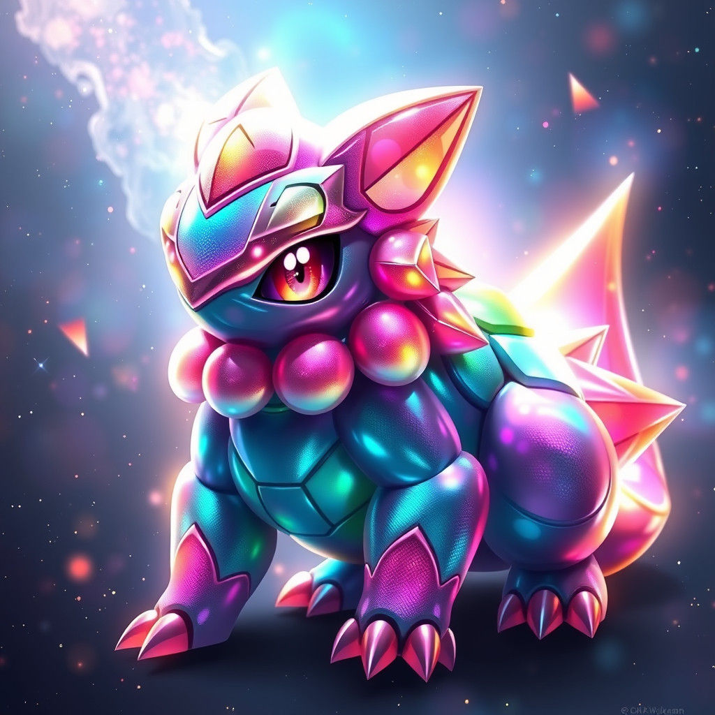 Shiny Galactic Charizard in Futuristic Concept Art Style