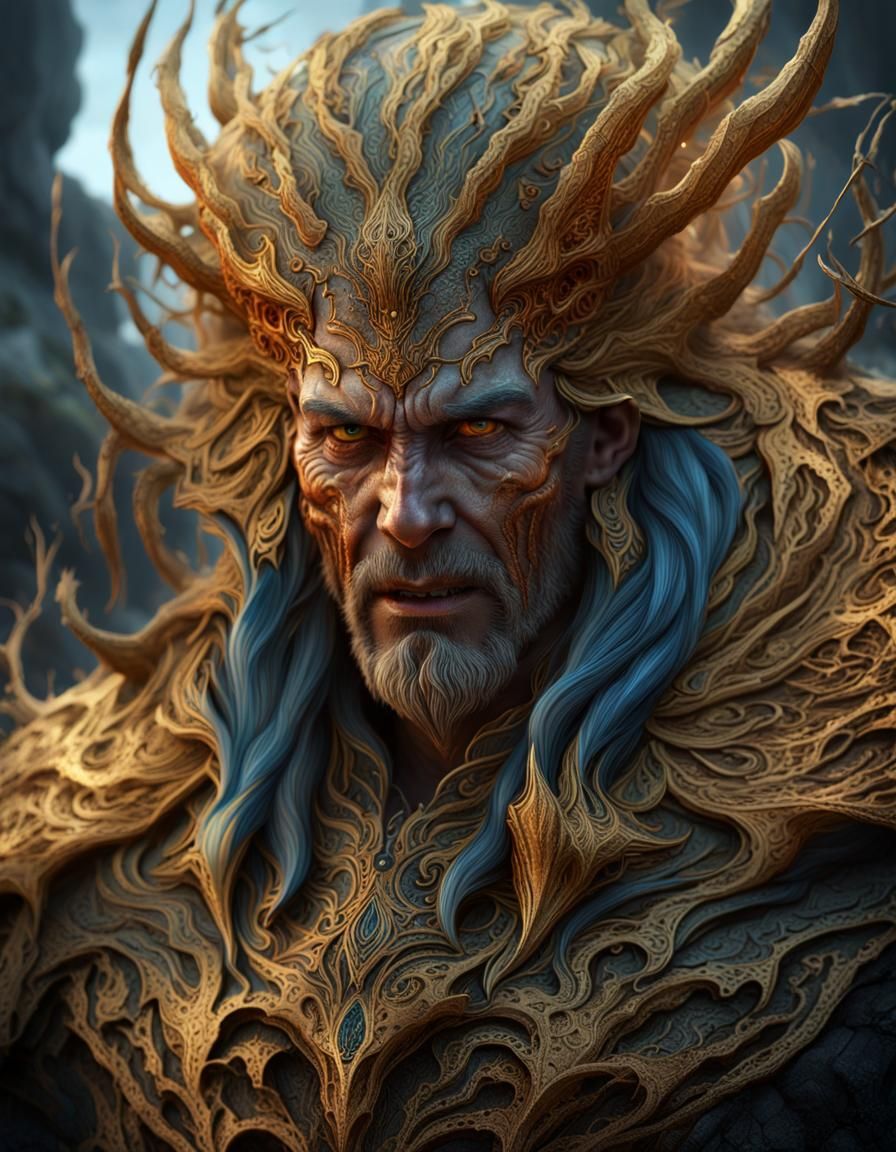 Detailed Portrait of Crying Person in Fantasy Art Style