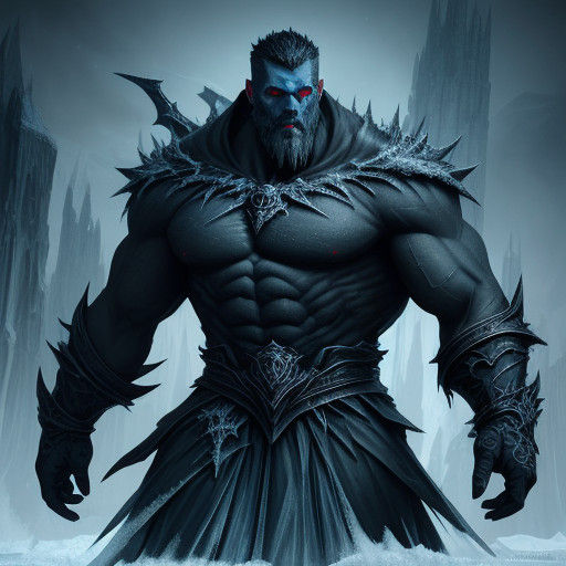 Ethereal Frostbound Beast in Icy Wasteland