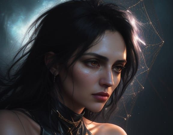 Woman Tangled in Web, El Greco Style